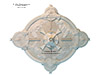 Authentiek Jugendstil - Art Deco Silberling plafond ornament, Silberling